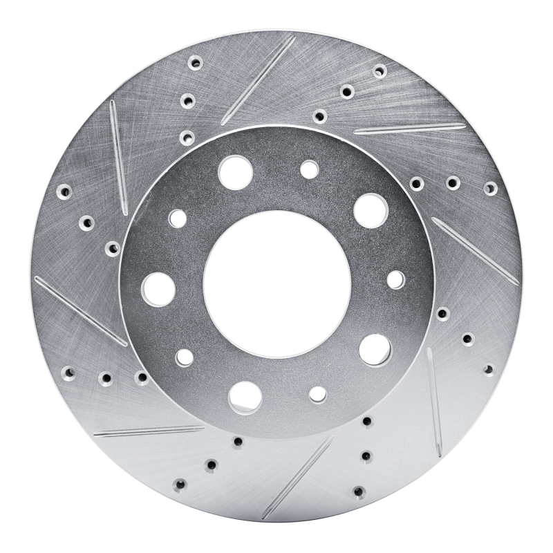 Ram Promaster 2500 Brake Rotor (1) - Front Left - R1 Concepts - Drilled & Slotted - Silver - `14-`25
